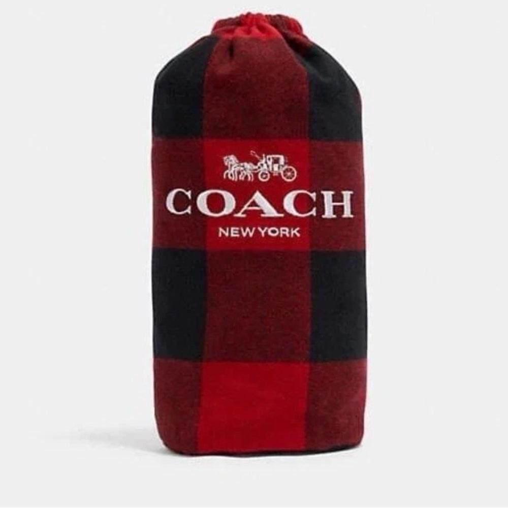 Coach Men's Plaid PJ large in  Bag in Red and Black